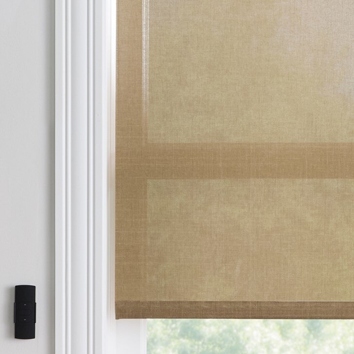 Color: Woodland 3% Olive 0200; Headrail: Black 3 Inch Fascia Valance; Bottom Rail: Sealed Hem Bar