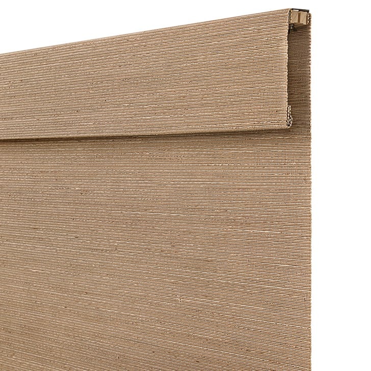 Color: Barcelona Sienna JUB014; Lift: Cordless; Light Control: Blackout Liner (Attached); Headrail: Flat