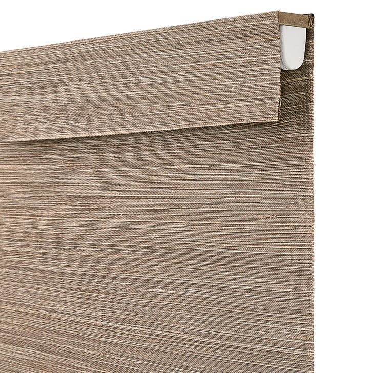 Color: Hatteras Beige Taupe D02; Lift: Motorized; Light Control: Blackout Liner; Headrail: Flat Style