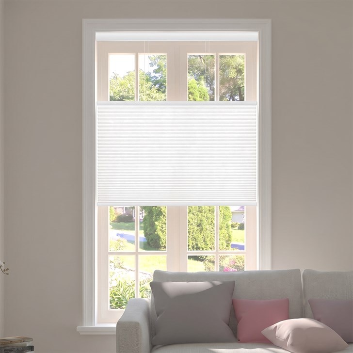 Color: Shadow White LCC4001; Lift: Motorized; Light Control: Top Down Bottom Up