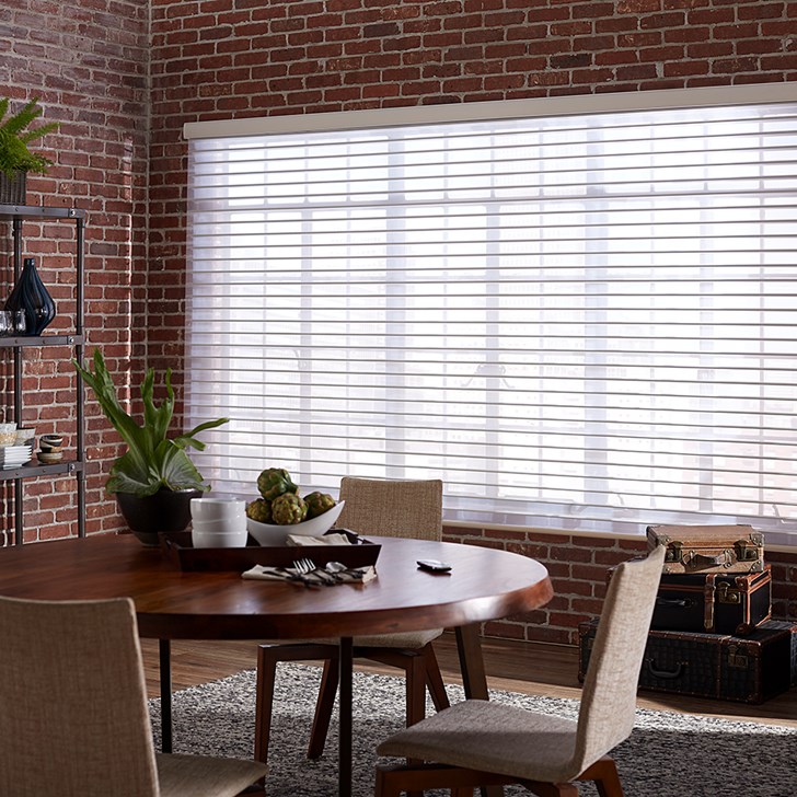 Blinds.com 3" Radiance Room Darkening Sheer Shade in color Flax Parchment