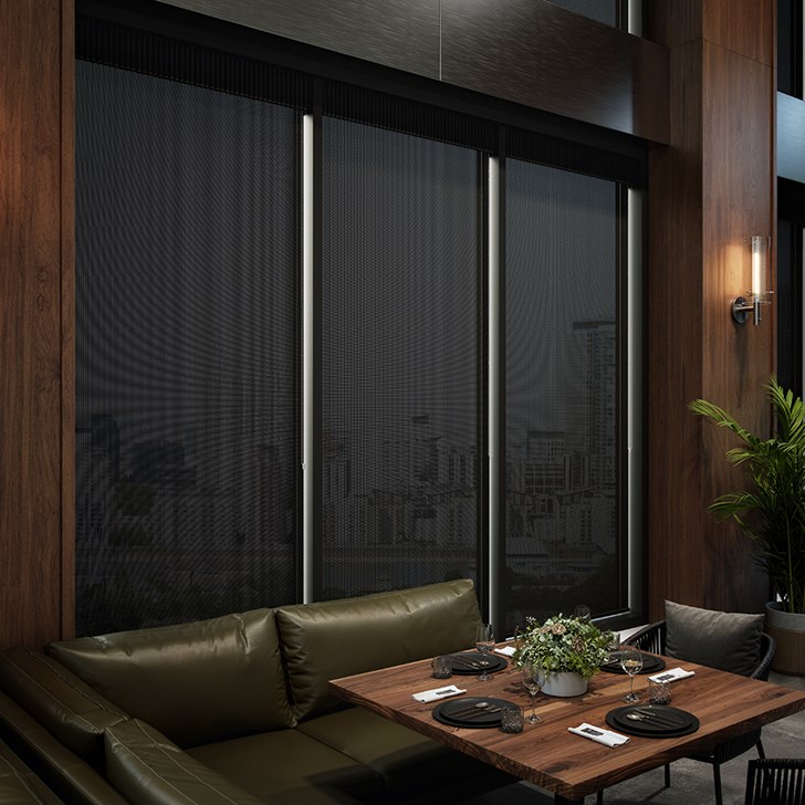 Color: Verona 5% Black; Lift: Continuous Corded Loop