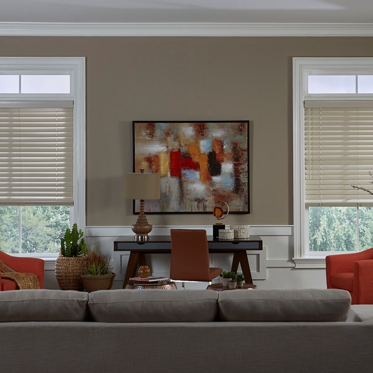 The Premium 2 1/2 Inch Wood Blinds comes in a variety of colors, lift/tilt options, and more. To explore options, click on the “customize and buy” button to configure your product. Color: Antique White 127