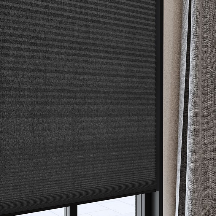 Pleated Shade in the Black color.