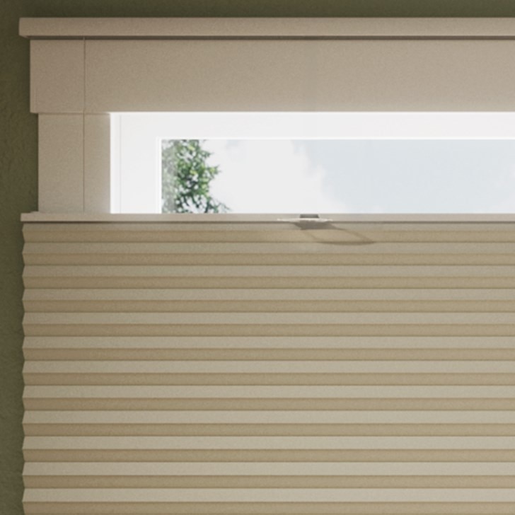 Color: Sand; Headrail: 2on1; Light Control: Top Down Bottom Up