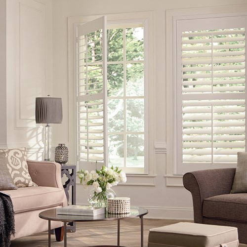 Our Premium Wood Shutters in Off White