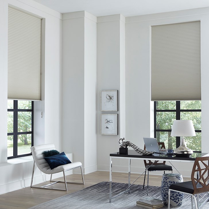 The Blackout Cellular Shades are ideal for media rooms, nurseries and day sleepers. Color: Hush White BBO-868